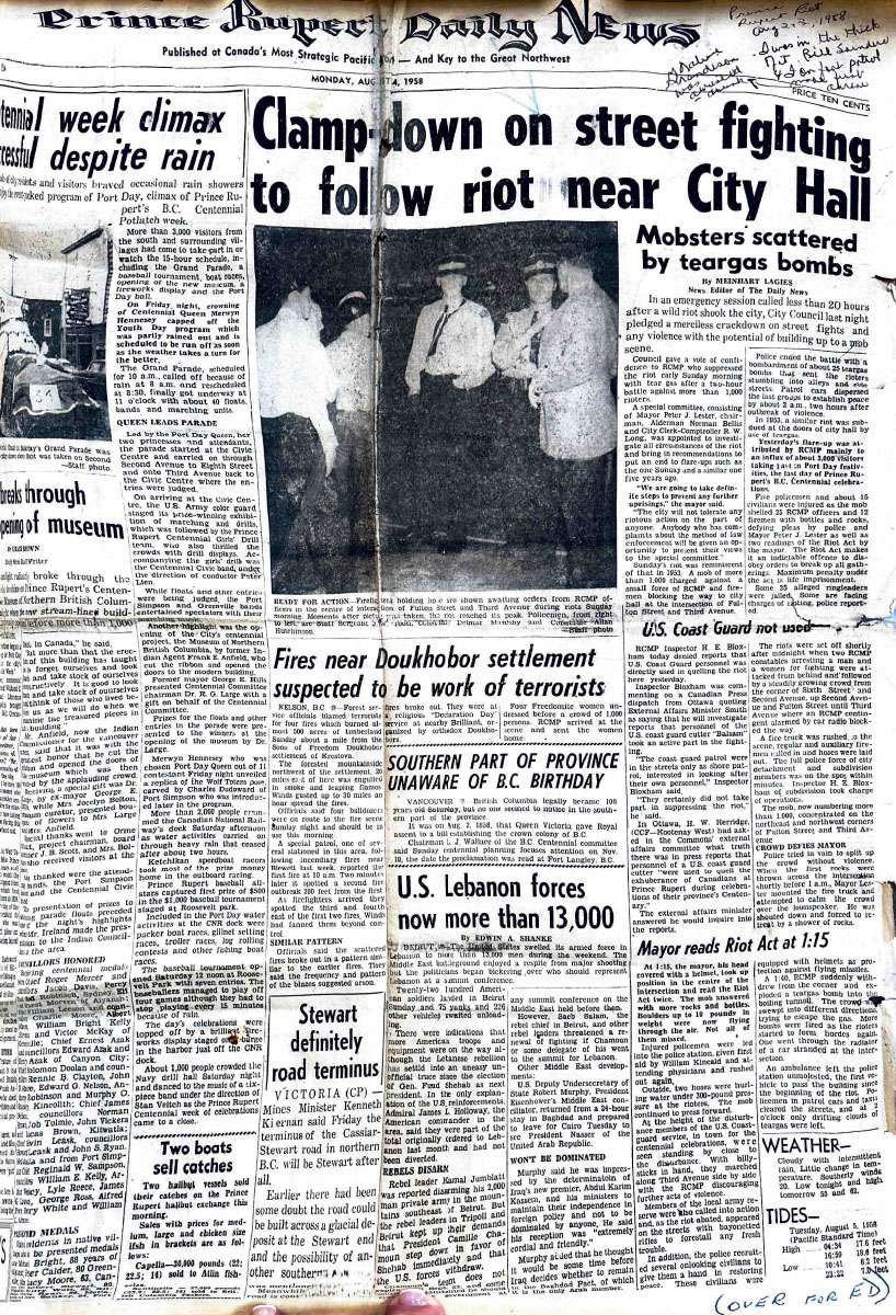 A picture of the original newspaper publication.